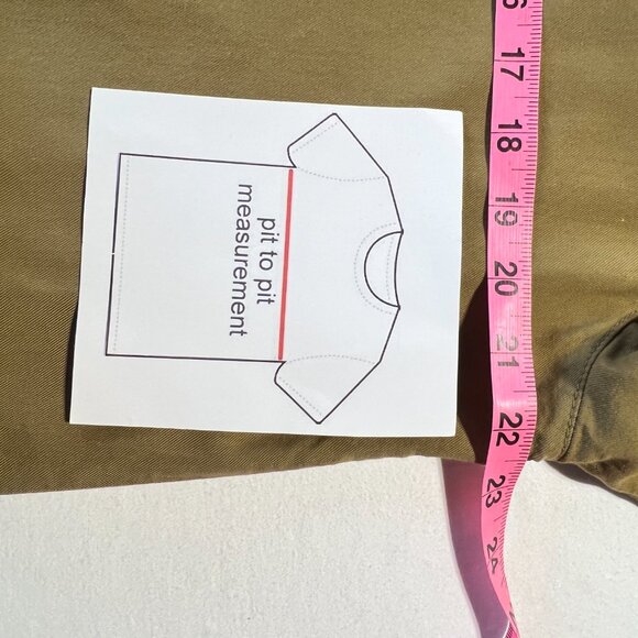 Joe Fresh Size L Cotton Blend khaki Button-Up Shirt Coastal Grandmother, Normcor - Picture 6 of 9